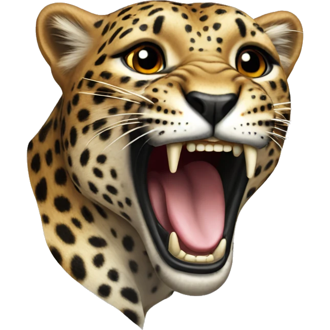 Leopard Roaring emoji