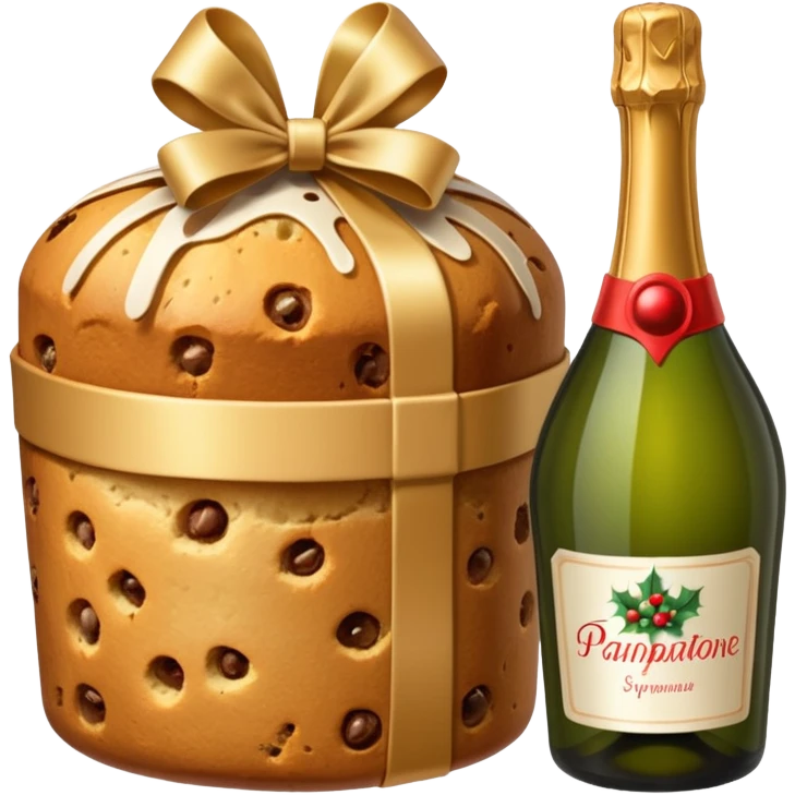 Panettone regali spumante natale emoji