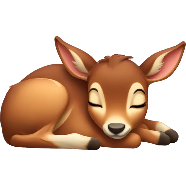 Bambi sleeping emoji