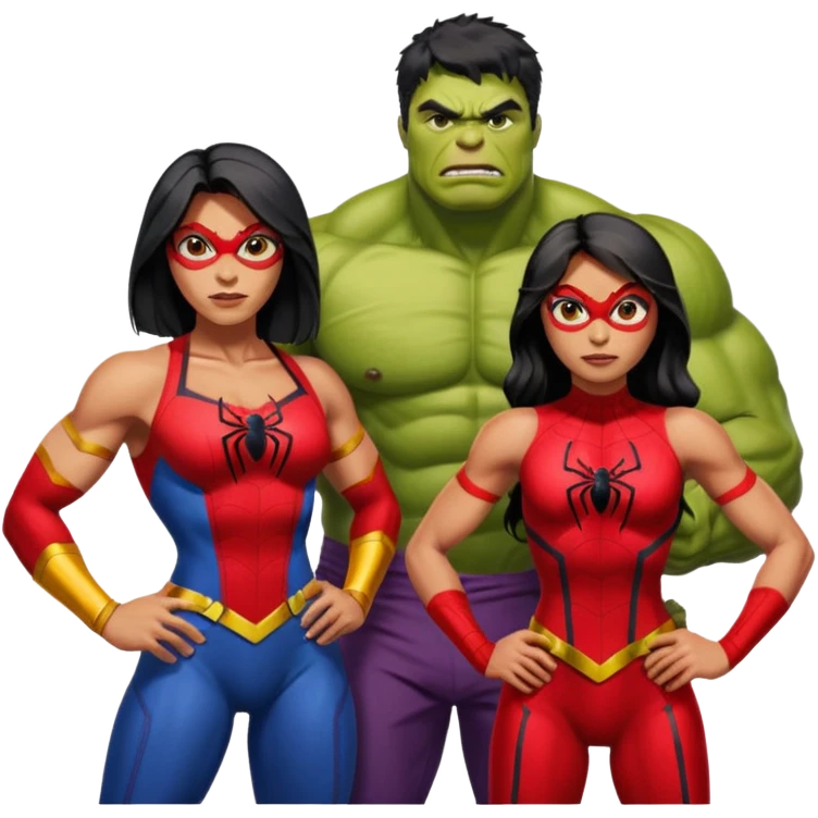 hulk e namoradamulher aranha emoji