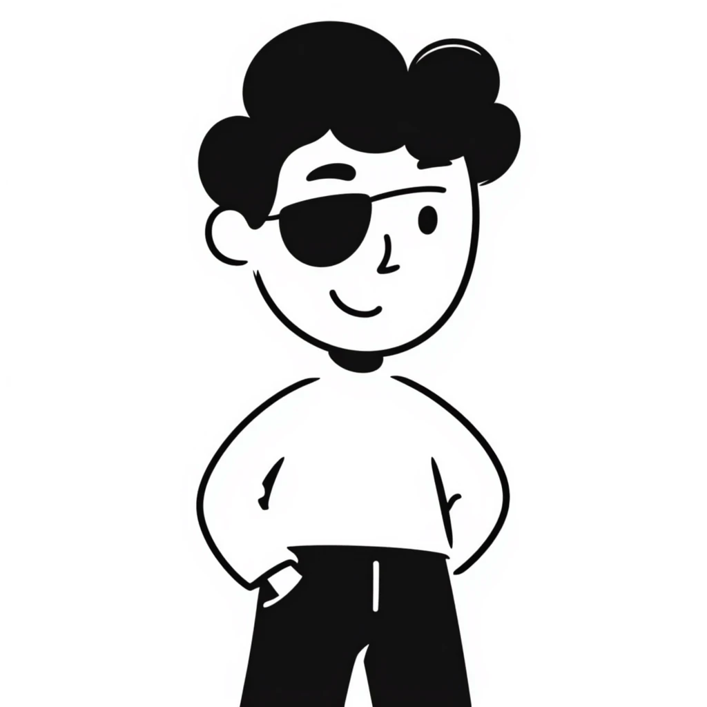 a man with one eye covered emoji