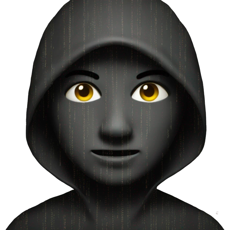  hacker with code background emoji