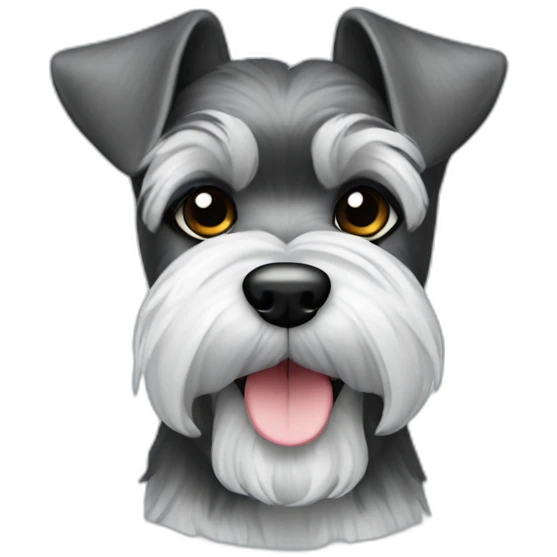 Schnauzer salt and pepper emoji
