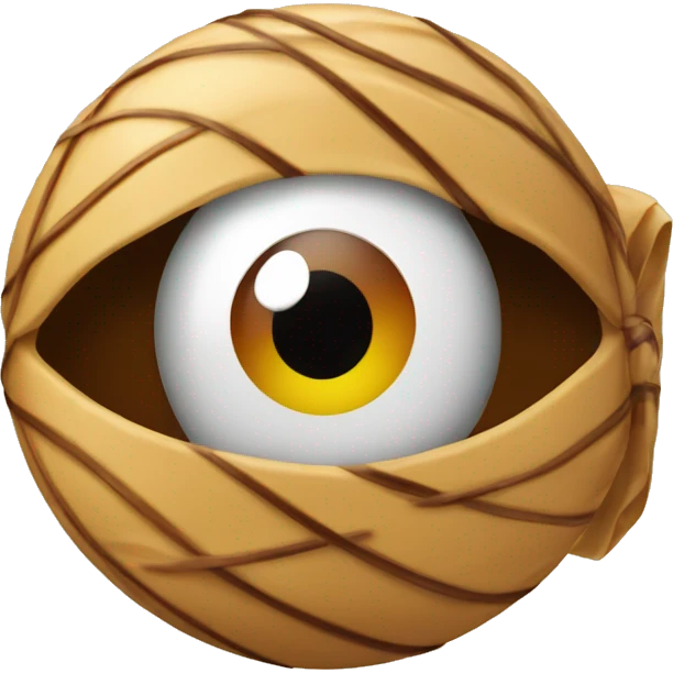 A wrapped candy that looks like an eye  emoji