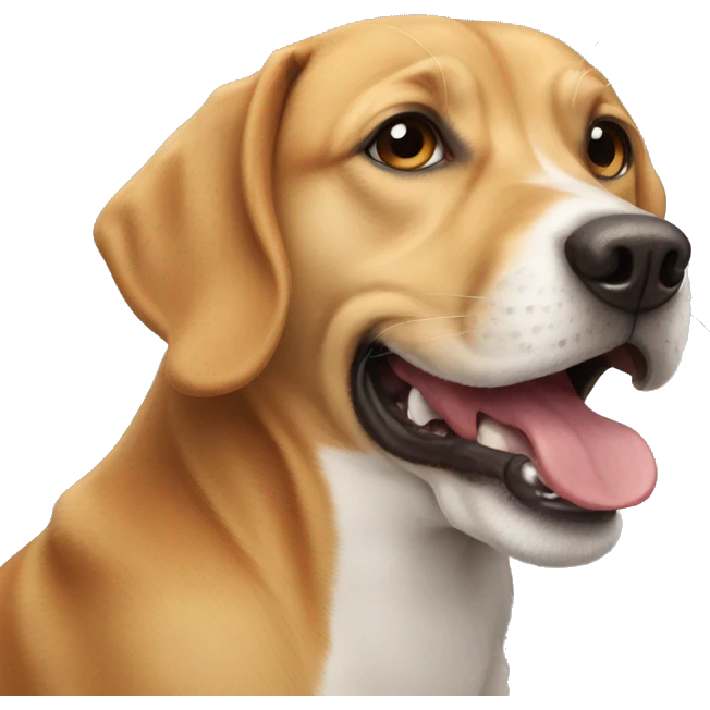 dog sticking tongue out emoji