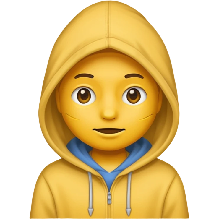 Scetchy  emoji wearing hoodie emoji