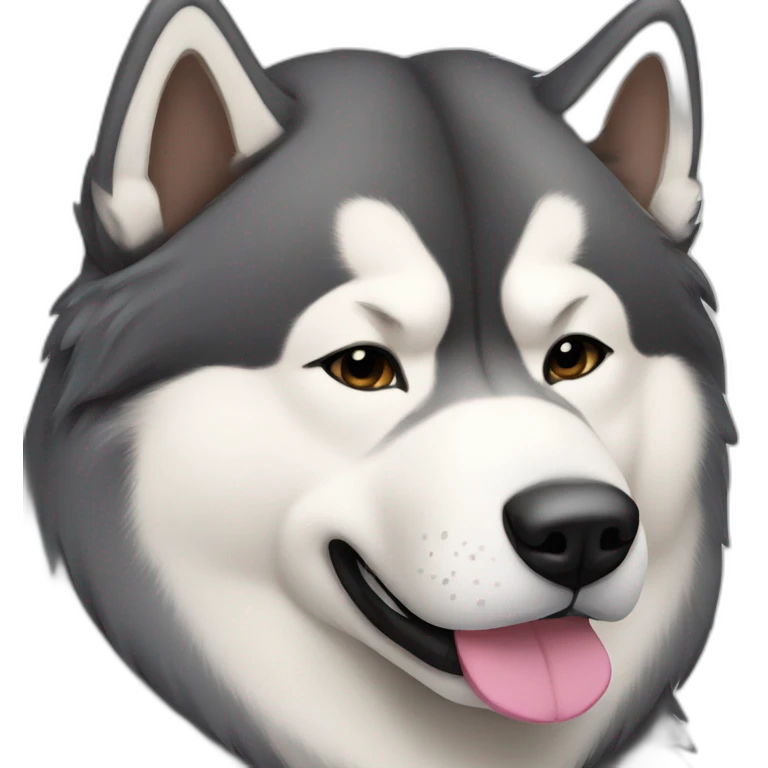 Sleepy female Alaskan malamute emoji