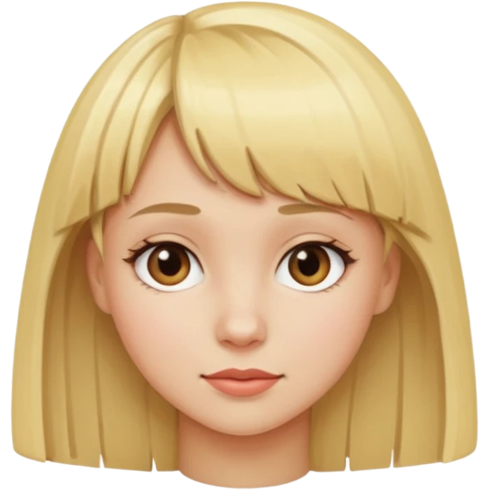 Young Woman with blonde bangs emoji