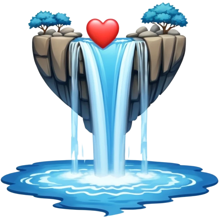 heart shaped - watterfall emoji