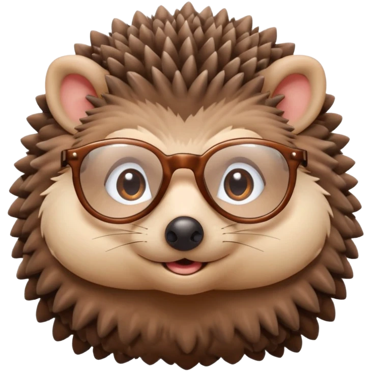 a cute hedgehog with glasses




















 emoji