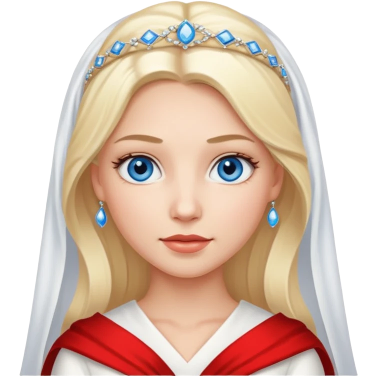 white blond beautiful bride with blue eyes emoji
