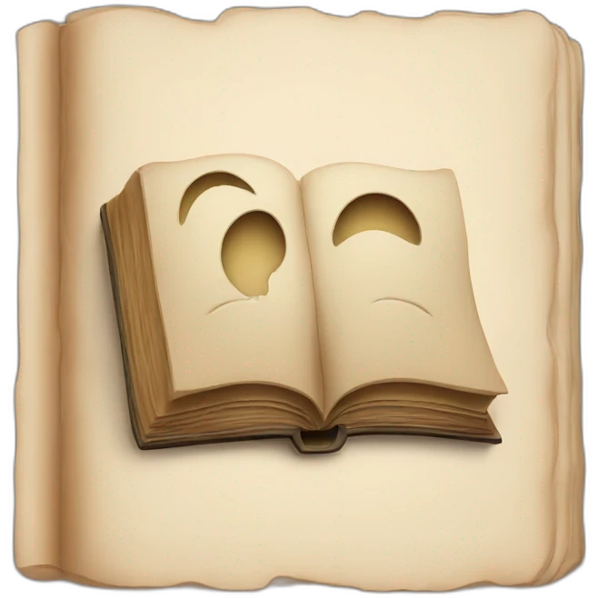 A sad book emoji