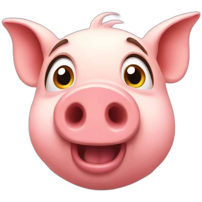 surprised pig emoji