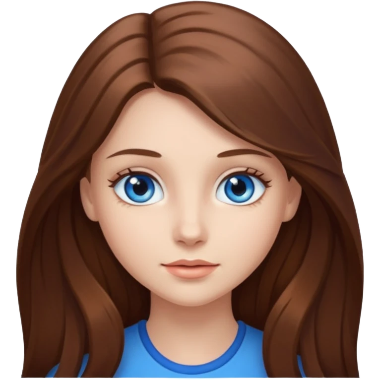 beautiful girl with long and brown hair emoji