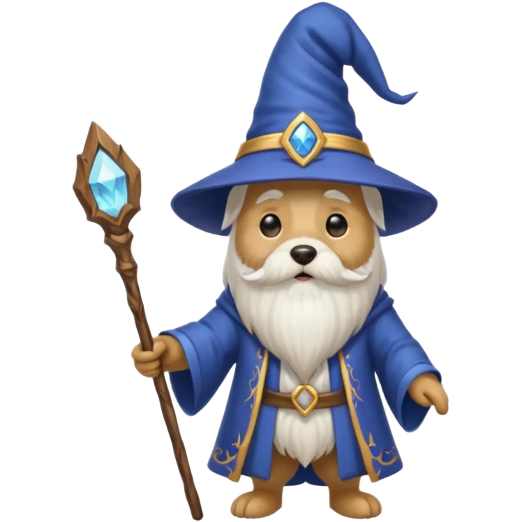Dog wizard emoji