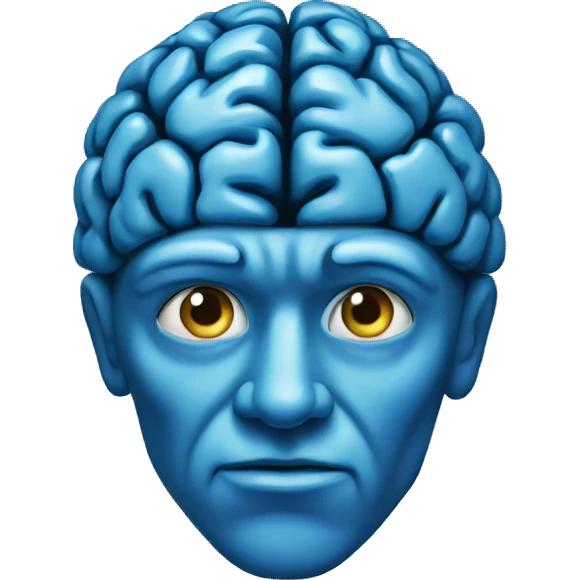 blue brain emoji