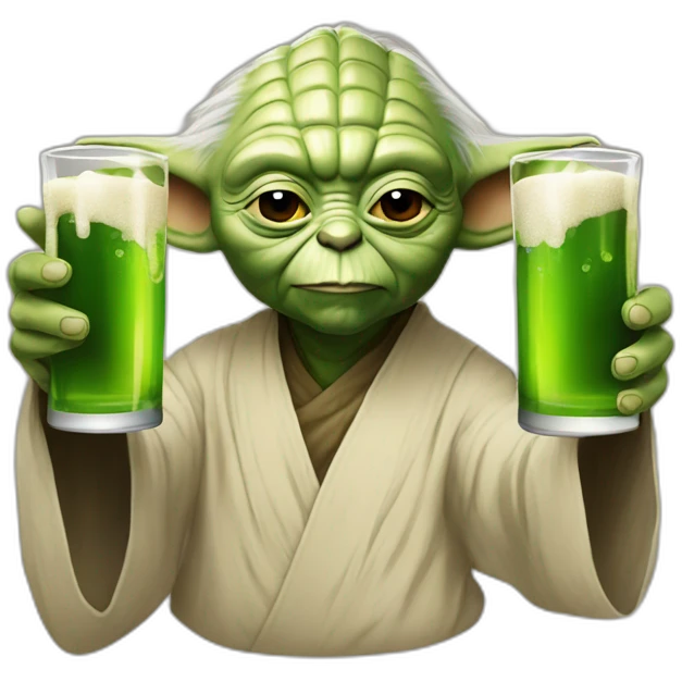 Yoda-drink-beer emoji