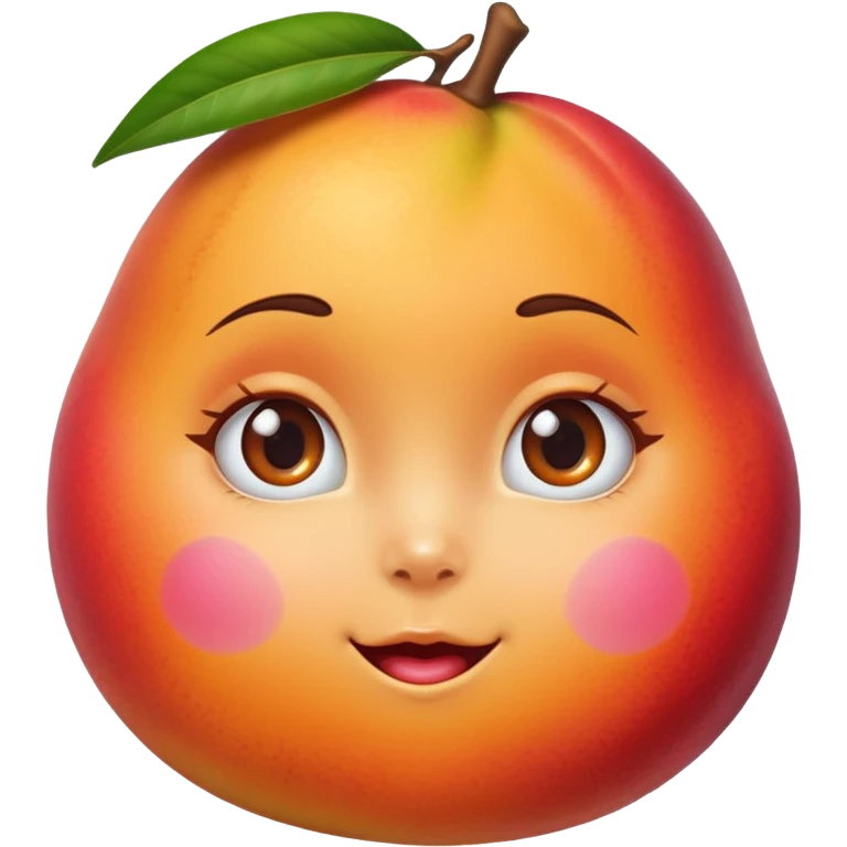 Cute female mango emoji