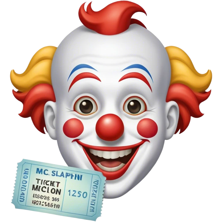 Mc Slappin' Ticket with Clown emoji