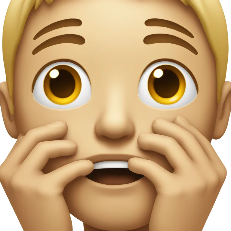 a emoji that has hands on its throat  emoji
