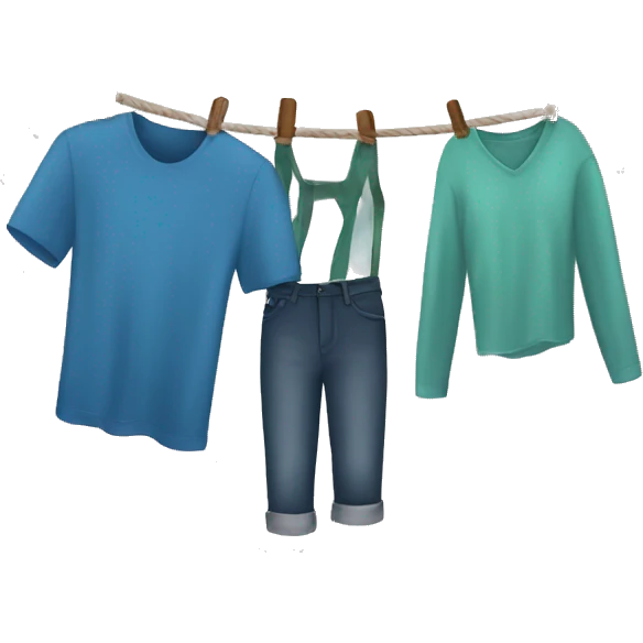 Clothes hang line emoji