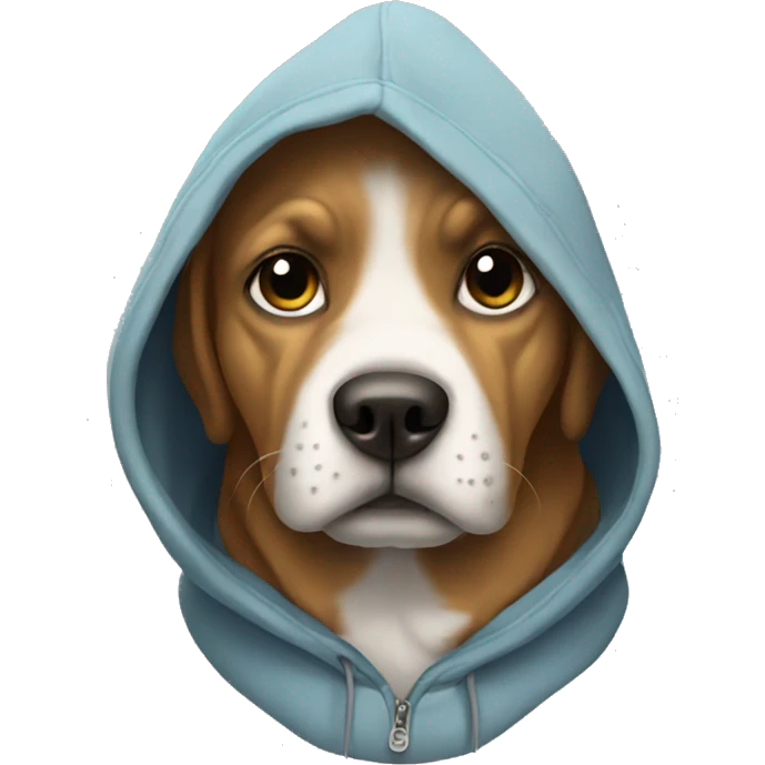 dog wearing hoodie emoji