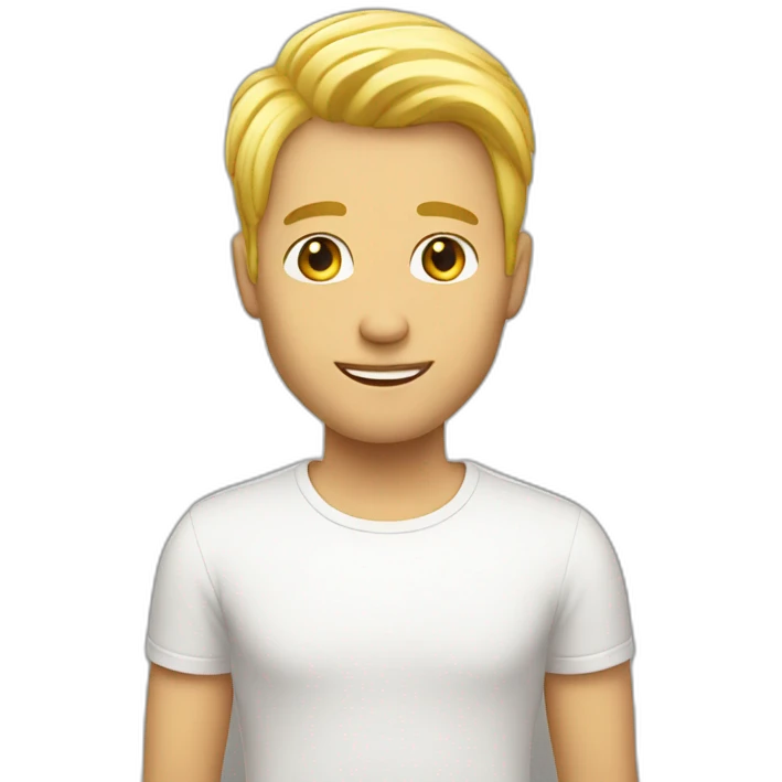 Homme blond gay emoji