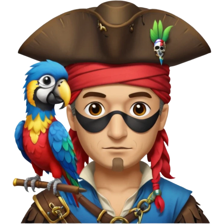 pirate and parrot emoji