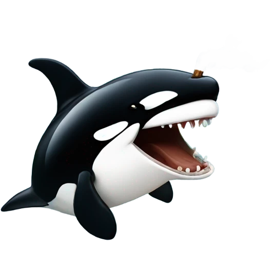 Angry orca smoking  emoji