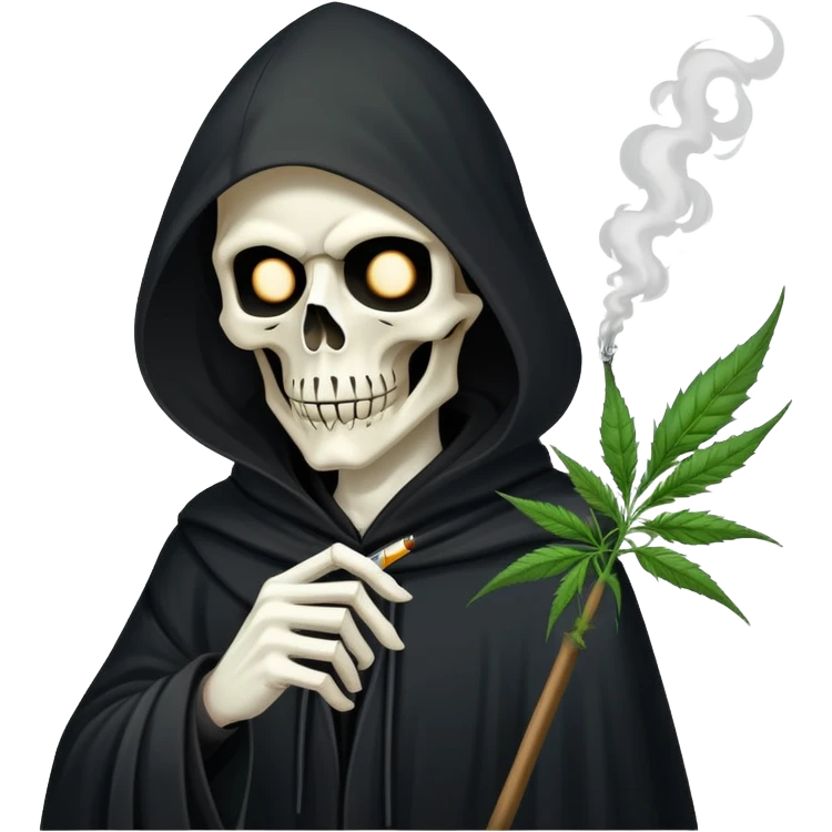 grim reaper smoking weed emoji