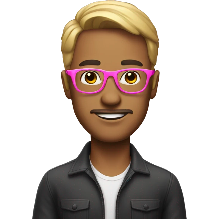 A man with pink glasses  emoji