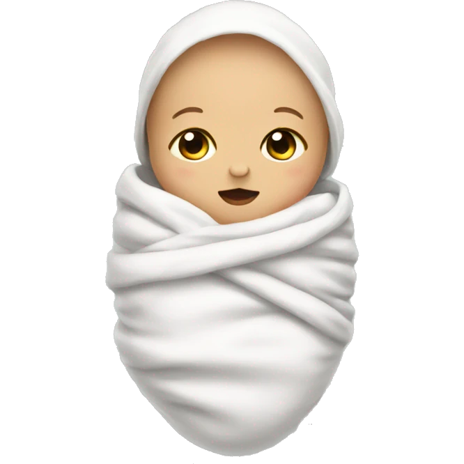 Baby swaddled up emoji
