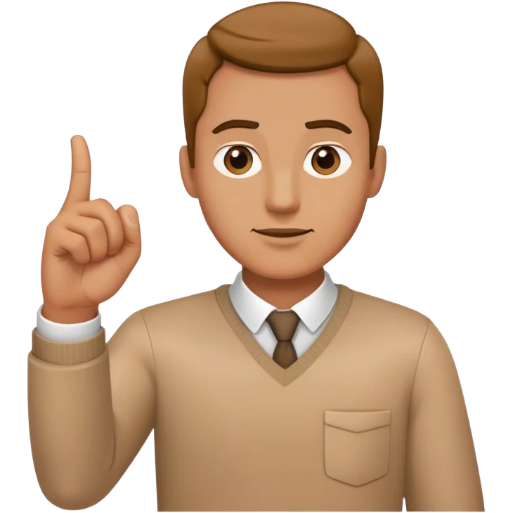 Man pointing one finger on both hands  emoji