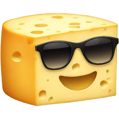 Cheese with sunglasses emoji