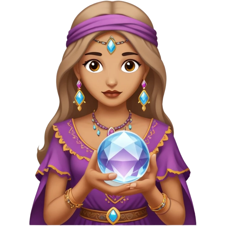 Gypsy with a crystal ball  emoji
