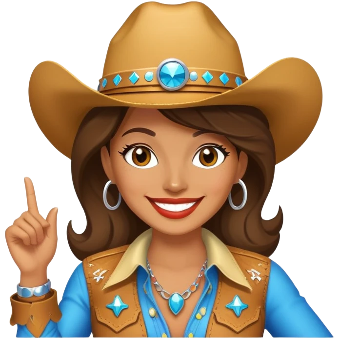 Disco cowgirl emoji