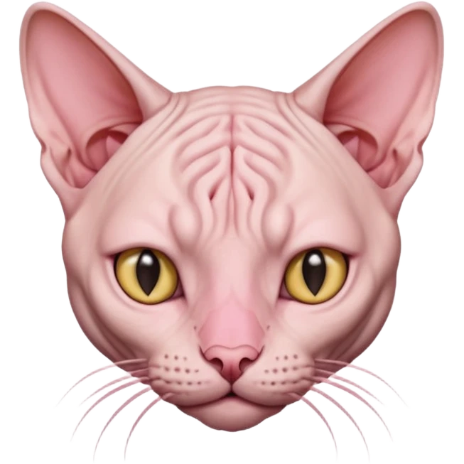 Bald cat emoji