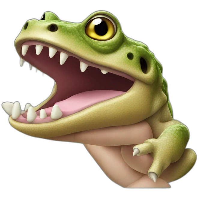 bufo mewing with finger to jaw emoji