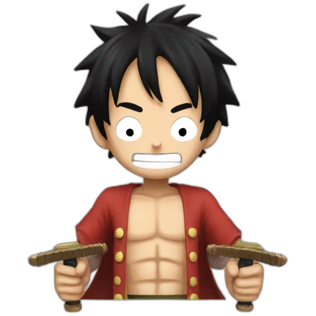 Luffy with two swords emoji