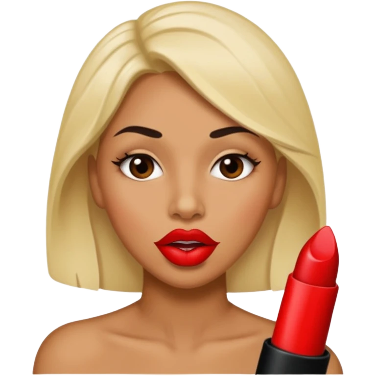 Heart eye emoji sucking a black penis emoji