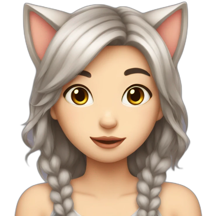 Cat girl beautiful emoji