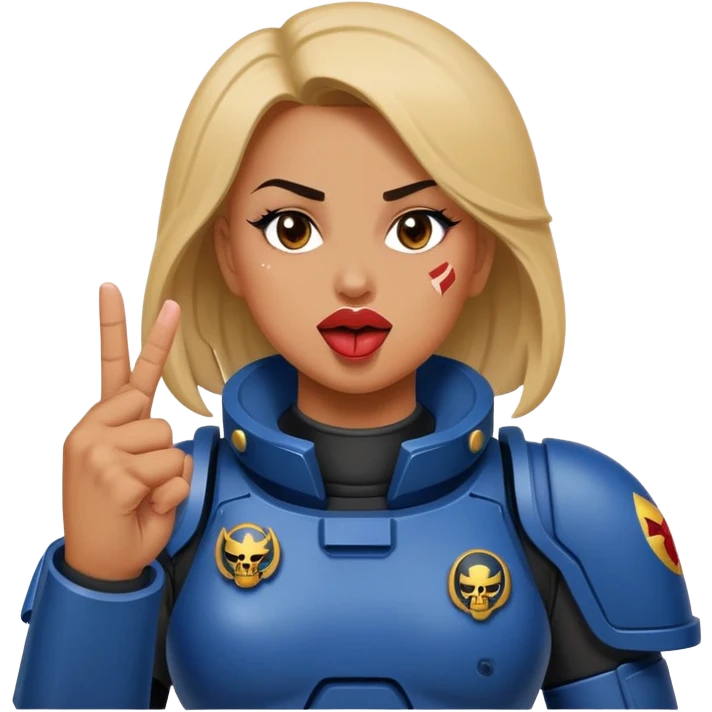 woman space marine crossed out middle finger and face with tongue out wink eye emoji