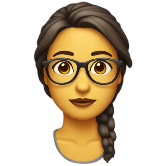 Chica con lentes emoji