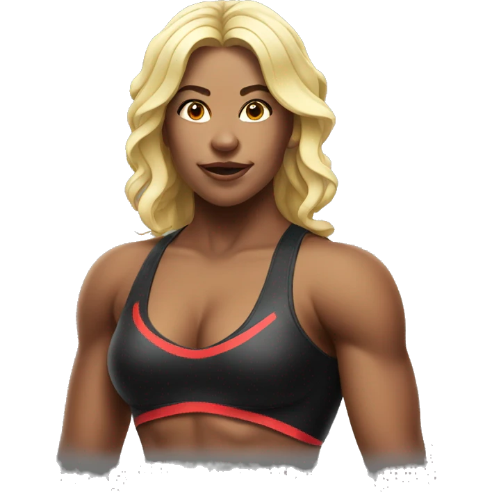 Attractive female wrestler emoji
