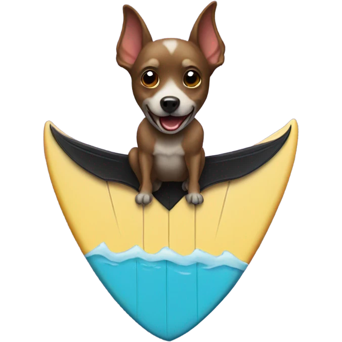 Dog bat surf emoji