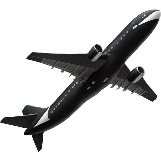 Black airplane emoji