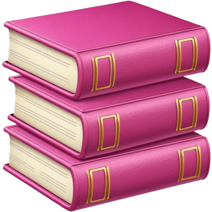 Pink books emoji