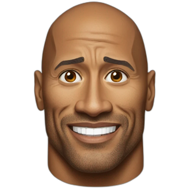 Dwayne Johnson realistic emoji