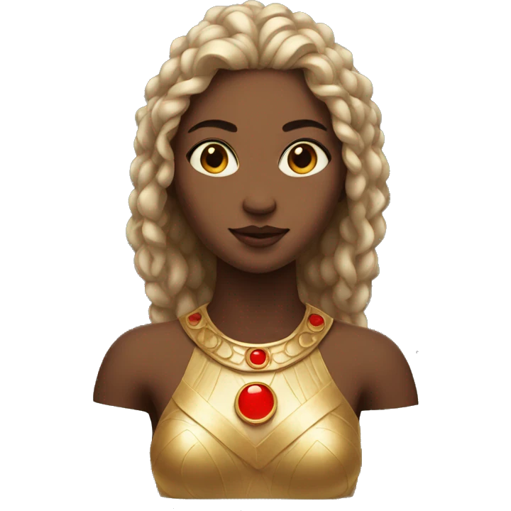 Goddess with red Dot on forehead  emoji