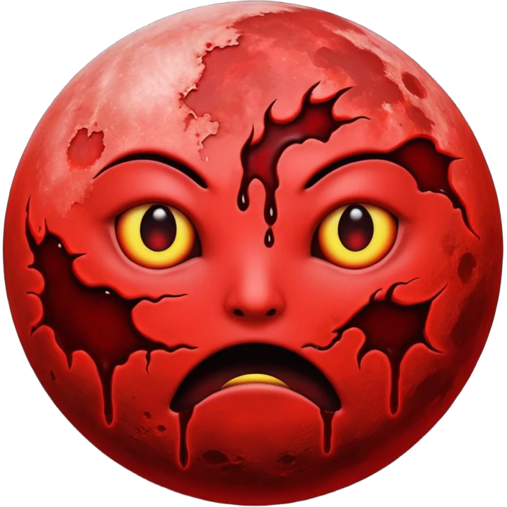 Cursed Crimson Moon emoji